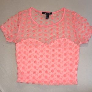 Coral crop top